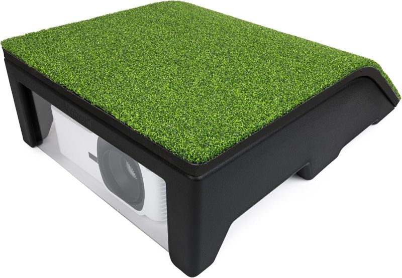 GoSports Golf Simulator Projector Cover with Turf - Floor Mounted Enclosure for LED Projectors
