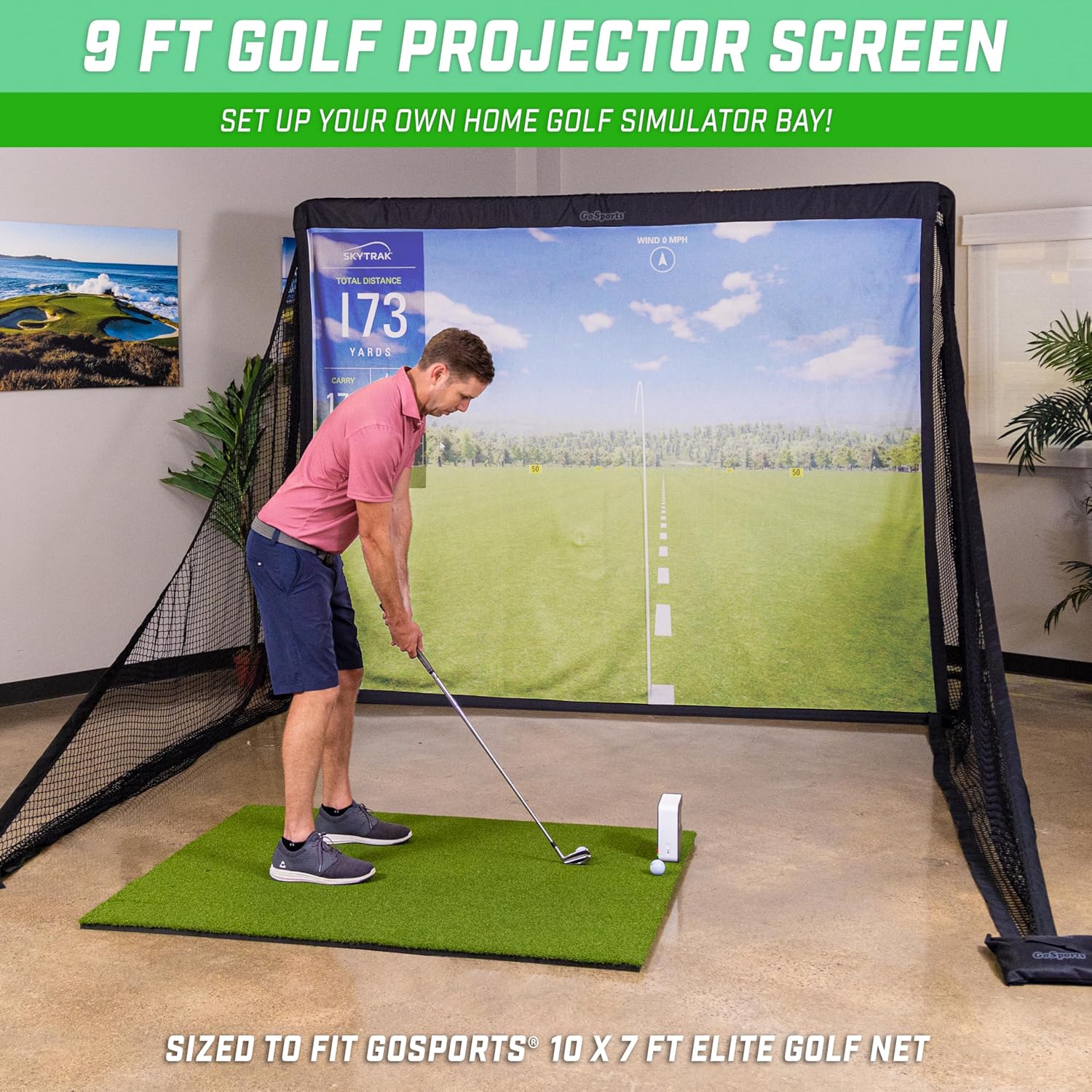 GoSports Golf Simulator Impact Screen - 10x7