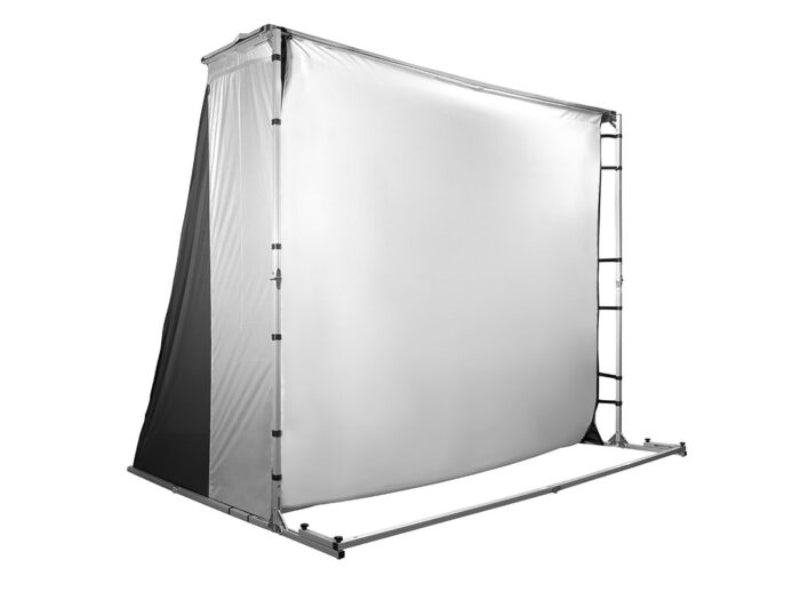 Portable screen side view