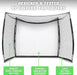 Golf practice net andb cage with white background for projection