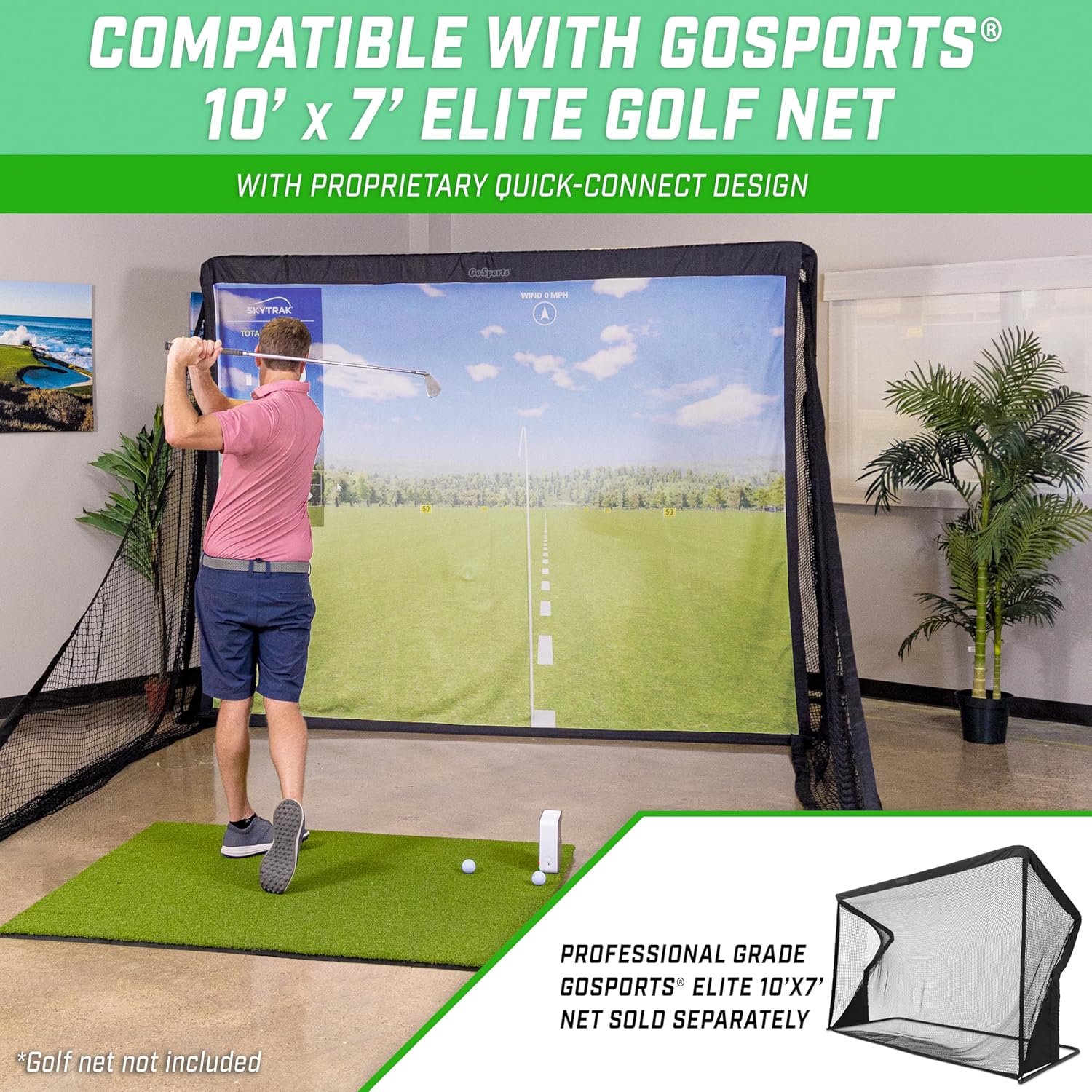 GoSports Golf Simulator Impact Screen - 10x7