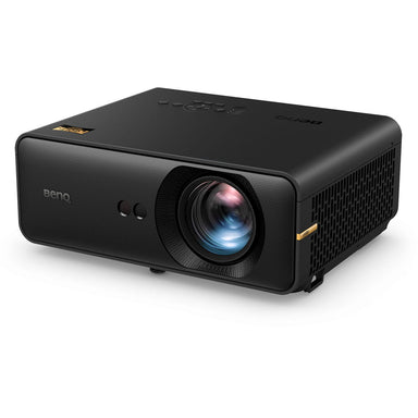 Black BenQ projector on a white background