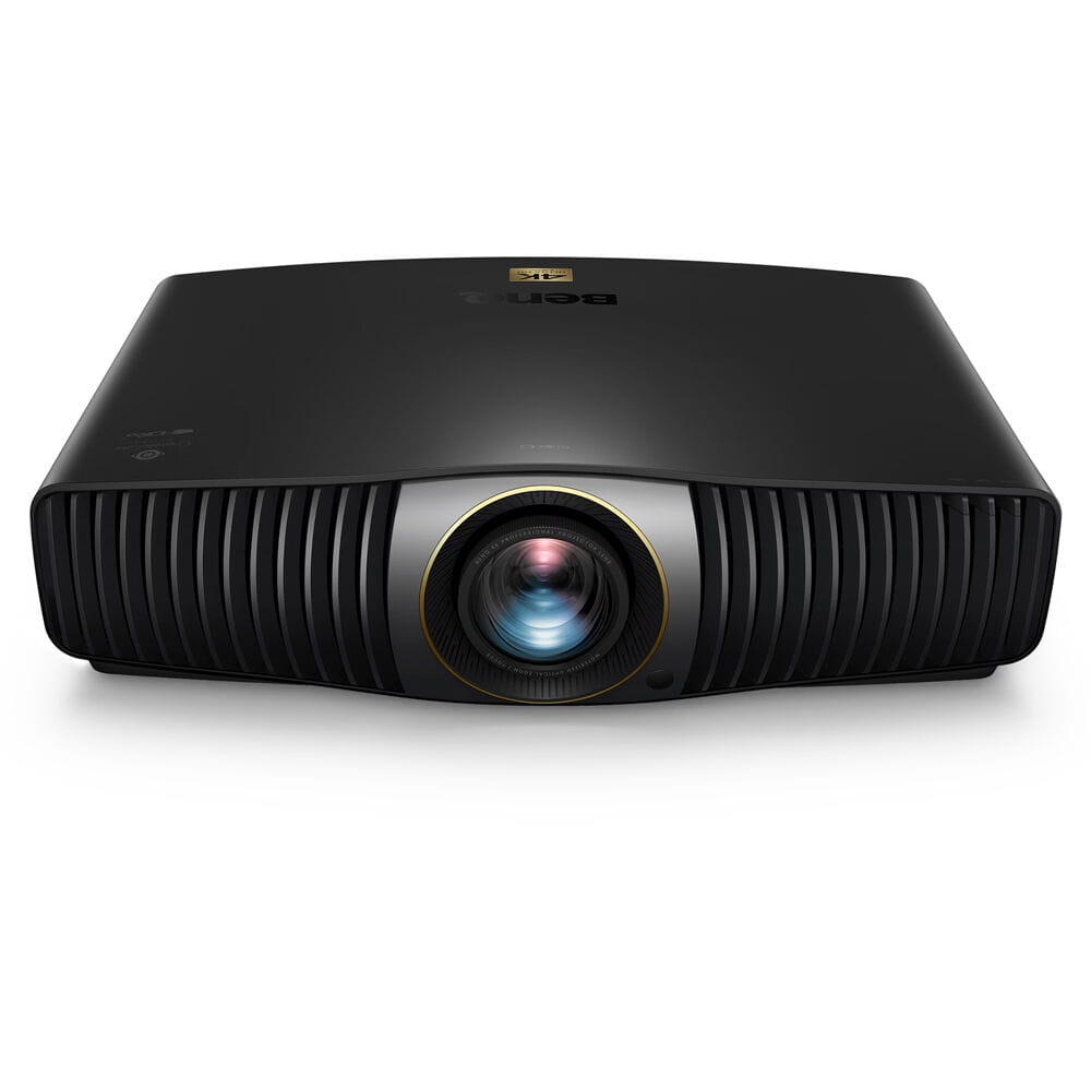Black BenQ BR9708 projector on a white background