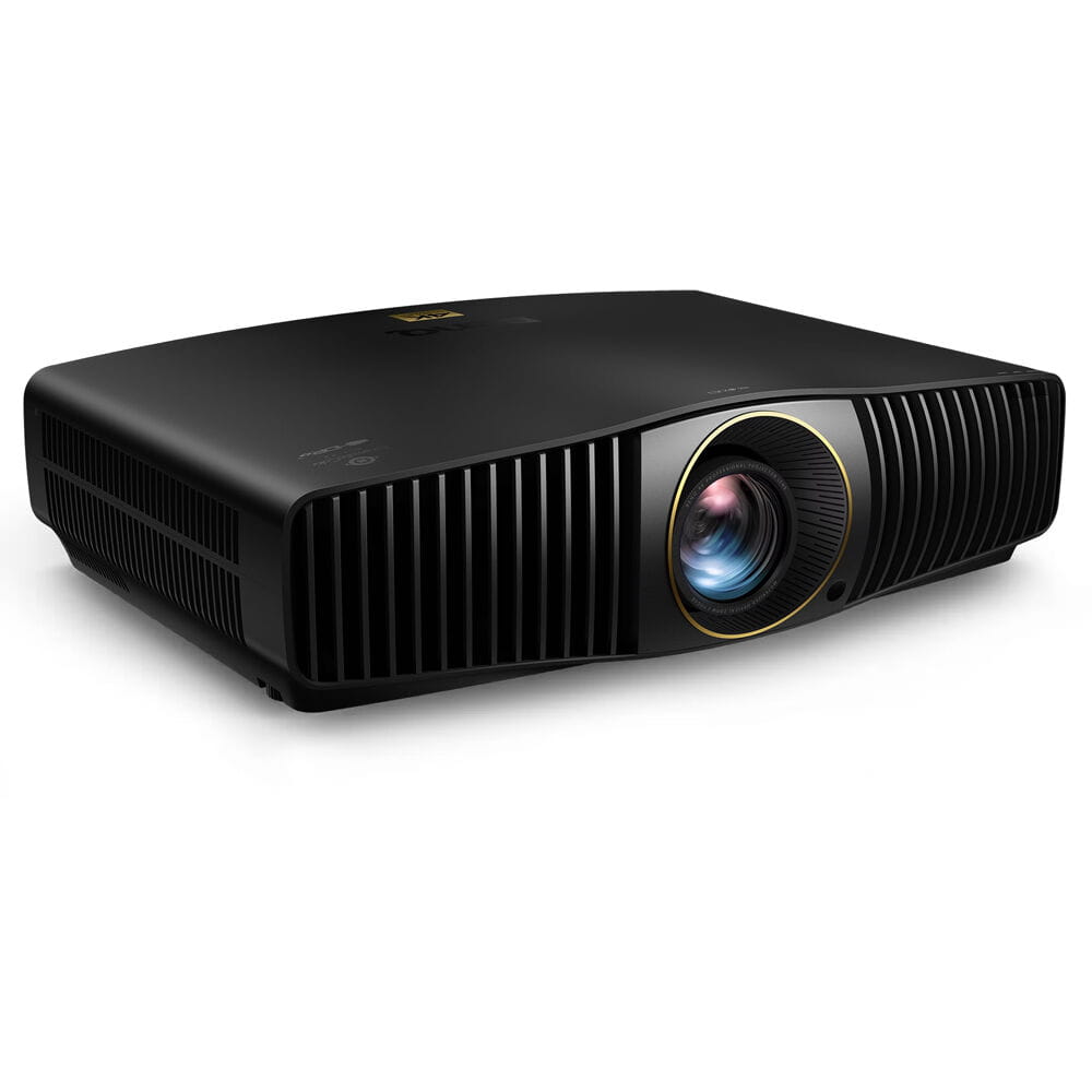 Black projector on a white background