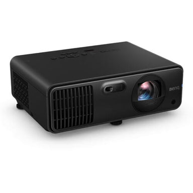 Black BenQ projector LK830ST on a white background from the front side view