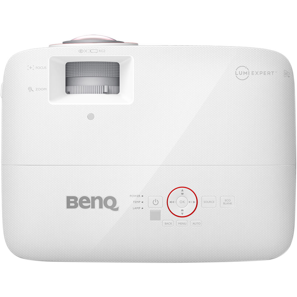 BenQ TH671ST projector on a white background from the top view