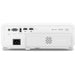 Back view of the BenQ TK710STi  projector with ports on a white background