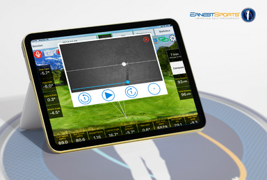 Ernest Sports Eagle sim software on a tablet