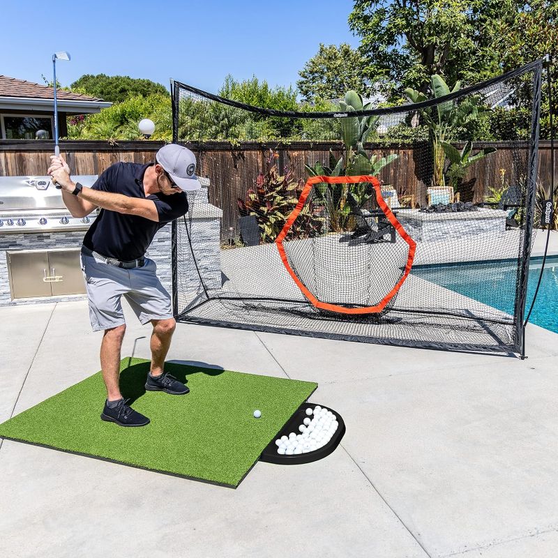 GoSports All-Weather Golf Ball Tray - Black in use outdoor
