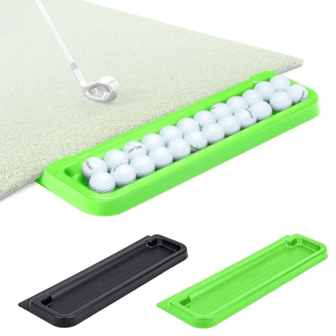 GoSports All-Weather Golf Ball Tray with 24 Ball Capacity - Green on white background