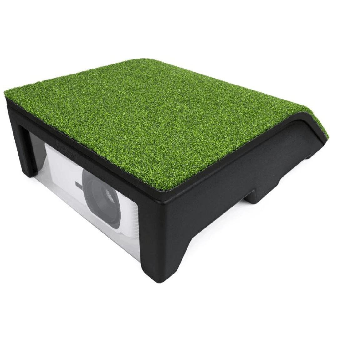 GoSports Golf Simulator Projector Cover - Floor Mounted Enclosure for LED Projectors on white background