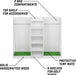 GoSports Premium Wooden Golf Bag Organizer and Storage (2 bag) - White with features listed