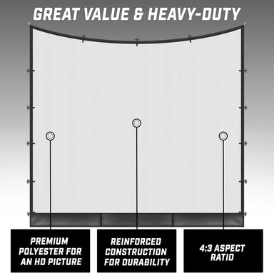 Heavy-duty screen with text highlighting features on a gray background