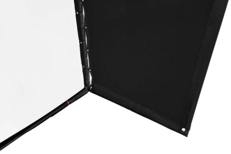 Black outer screen connecting to frame 