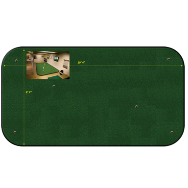 Green Monster putting green by Pro Putt Systems with measurement details on a white background