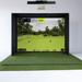 Red Stakes Golf RSG Pro Golf Simulator Studio Bundle 4K setup with golf simulator, greens, simulator bay with screen and overhead proector