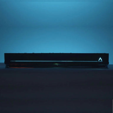 Apogee by TruGolf simulator front view on a blue background