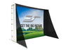 Elite Screens outdoor projection screen with logo and text on a white background